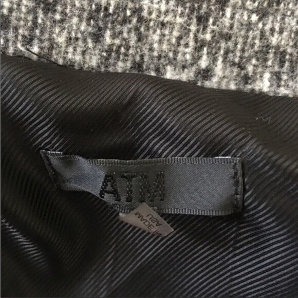 ATM Grey Warm‎ Boyfriend Knit Relaxed Blazer Size L - Picture 8 of 9